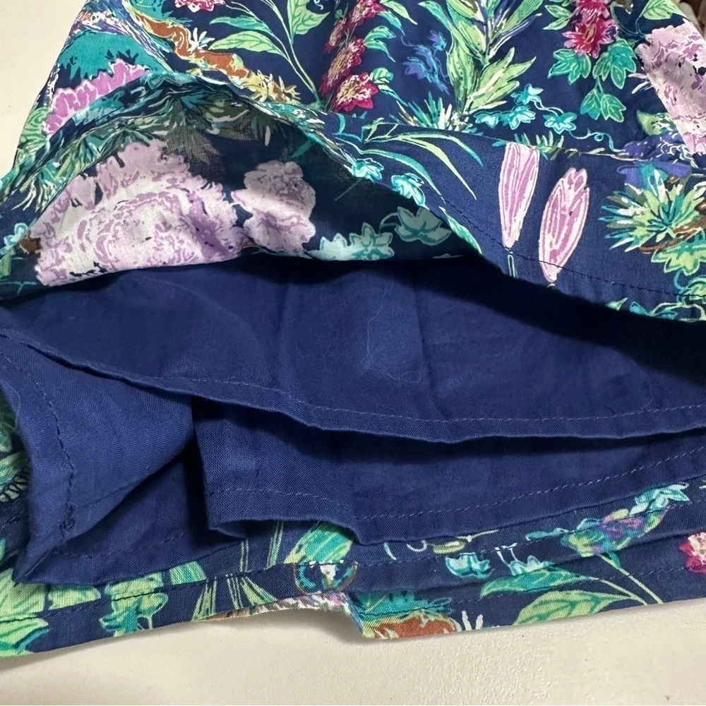 Janie and Jack NWT Floral Halter Romper Blueprint Floral Girls Size 12 Tropical